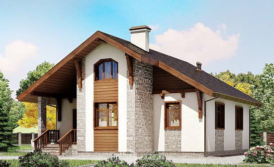 080-002-Л Проект одноэтажного дома, эконом дом из бризолита Валуйки | Проекты домов от House Expert