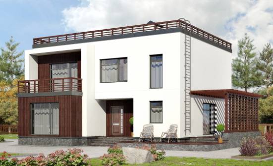 215-002-П Проект двухэтажного дома, просторный загородный дом из твинблока Строитель | Проекты домов от House Expert