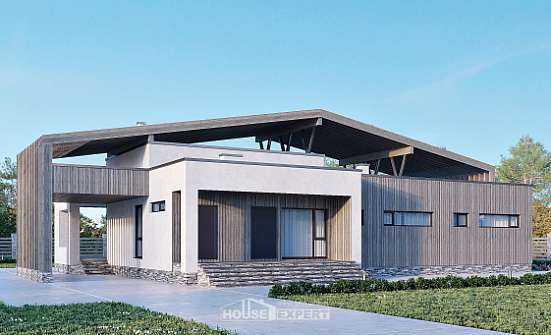 170-011-Л Проект одноэтажного дома, классический загородный дом из кирпича Шебекино | Проекты домов от House Expert