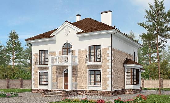 220-008-П Проект двухэтажного дома, уютный загородный дом из кирпича Валуйки | Проекты домов от House Expert