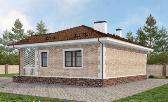 065-002-П Проект бани из кирпича Новый Оскол | Проекты одноэтажных домов от House Expert