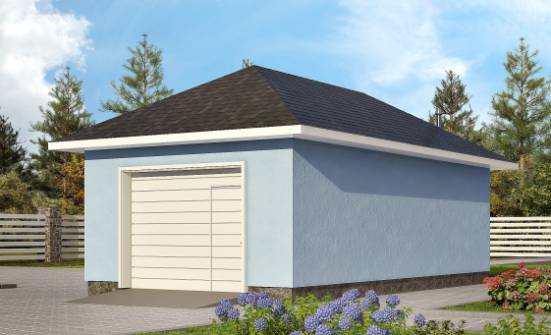 040-001-Л Проект гаража из пеноблока Алексеевка | Проекты домов от House Expert