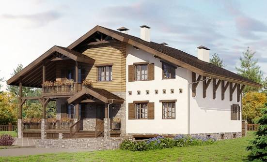 400-004-П Проект трехэтажного дома мансардный этаж, гараж, уютный домик из кирпича Старый Оскол | Проекты домов от House Expert