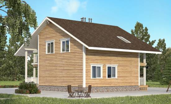 130-001-П Проект двухэтажного дома мансардой, компактный домик из дерева Белгород | Проекты домов от House Expert