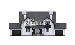 290-003-П Проект двухэтажного дома мансардой, огромный загородный дом из бризолита Новый Оскол, House Expert