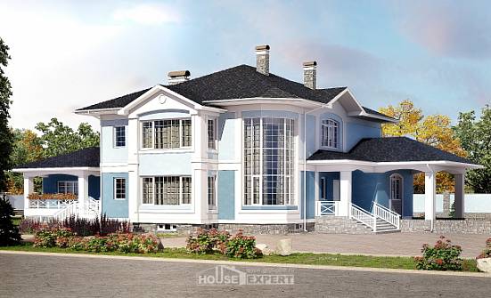 620-001-П Проект трехэтажного дома, гараж, просторный домик из газобетона Белгород | Проекты домов от House Expert