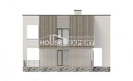150-017-П Проект двухэтажного дома, доступный загородный дом из поризованных блоков Губкин, House Expert