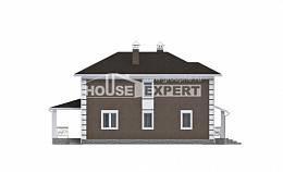 185-002-П Проект двухэтажного дома, недорогой загородный дом из газосиликатных блоков Старый Оскол, House Expert