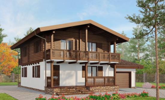 200-011-П Проект двухэтажного дома мансардный этаж, простой загородный дом из твинблока Валуйки | Проекты домов от House Expert