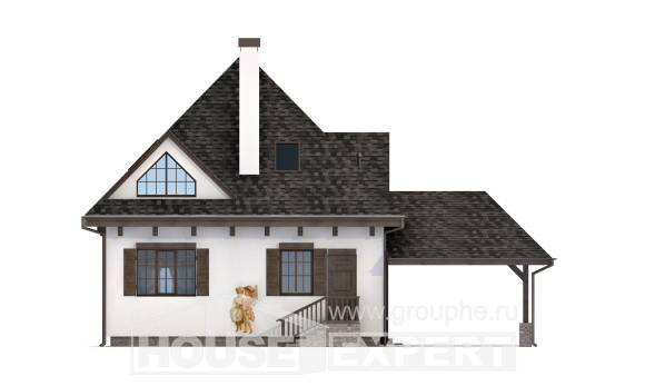 110-002-Л Проект двухэтажного дома с мансардой и гаражом, современный дом из бризолита Белгород, House Expert