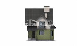 120-003-П Проект двухэтажного дома с мансардой, компактный коттедж из пеноблока Алексеевка, House Expert