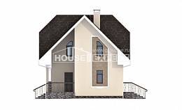 125-001-Л Проект двухэтажного дома с мансардой, скромный домик из бризолита Новый Оскол, House Expert