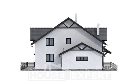 290-003-П Проект двухэтажного дома мансардой, красивый дом из газосиликатных блоков Шебекино, House Expert