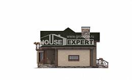 180-010-П Проект двухэтажного дома с мансардным этажом и гаражом, современный дом из бризолита Строитель, House Expert