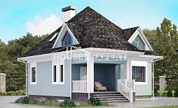 110-001-Л Проект двухэтажного дома мансардный этаж, недорогой домик из бризолита Алексеевка, House Expert