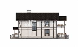 250-002-Л Проект двухэтажного дома с мансардным этажом и гаражом, уютный домик из кирпича Строитель, House Expert