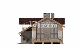 165-002-П Проект двухэтажного дома с мансардным этажом, гараж, уютный домик из пеноблока Белгород, House Expert