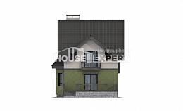 120-003-П Проект двухэтажного дома с мансардой, простой дом из керамзитобетонных блоков Строитель, House Expert