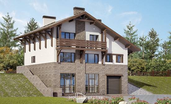 305-002-П Проект трехэтажного дома с мансардным этажом, красивый домик из кирпича Старый Оскол | Проекты домов от House Expert