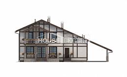 250-002-Л Проект двухэтажного дома мансардный этаж и гаражом, просторный загородный дом из кирпича Строитель, House Expert