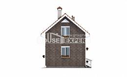 045-001-Л Проект двухэтажного дома с мансардным этажом, крохотный загородный дом из теплоблока Валуйки, House Expert