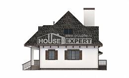 110-002-Л Проект двухэтажного дома с мансардой и гаражом, скромный домик из теплоблока Алексеевка, House Expert