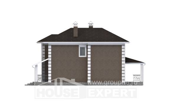 185-002-П Проект двухэтажного дома, современный загородный дом из газобетона Алексеевка, House Expert
