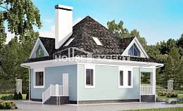 110-001-Л Проект двухэтажного дома мансардный этаж, скромный домик из пеноблока Валуйки, House Expert