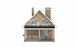 130-004-П Проект двухэтажного дома мансардой, классический коттедж из пеноблока Алексеевка, House Expert