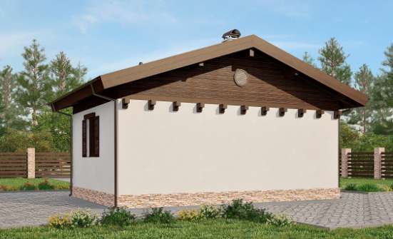 040-003-П Проект бани из пеноблока Старый Оскол | Проекты одноэтажных домов от House Expert