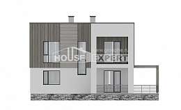 150-017-П Проект двухэтажного дома, красивый дом из газобетона Строитель, House Expert