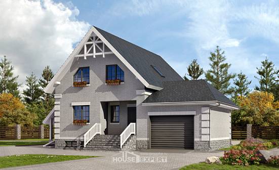 200-009-П Проект трехэтажного дома с мансардой, гараж, уютный загородный дом из арболита Строитель | Проекты домов от House Expert
