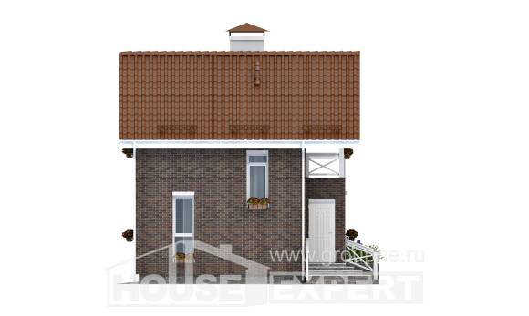 045-001-Л Проект двухэтажного дома с мансардным этажом, классический коттедж из теплоблока Алексеевка, House Expert