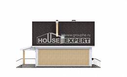 130-004-П Проект двухэтажного дома мансардой, уютный дом из бризолита Шебекино, House Expert